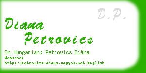 diana petrovics business card